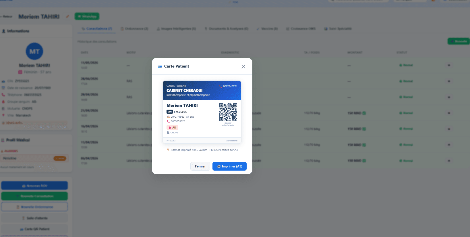 QR Code patient ABN Health